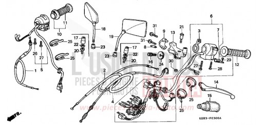 LEVIER DE GUIDON/COMMUTATEUR/CABLE CA125S de 1995